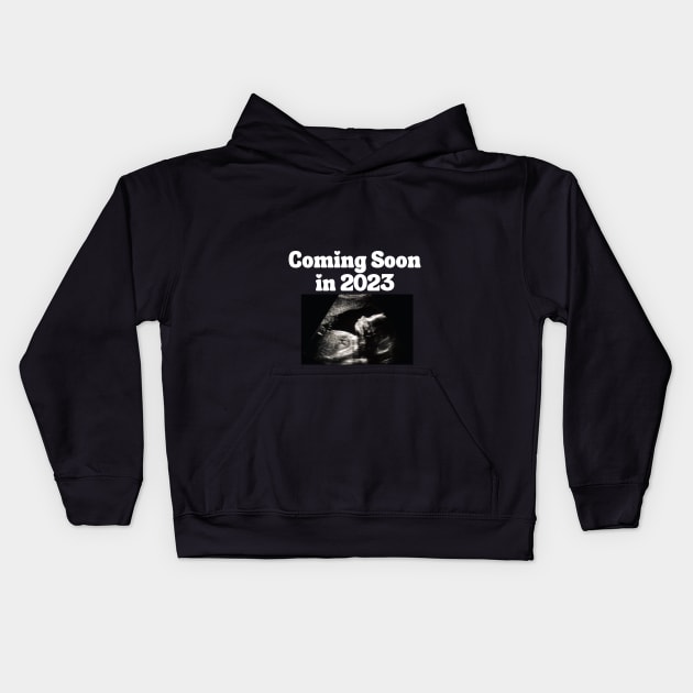 Baby coming soon in 2023 Kids Hoodie by Elgea Creations